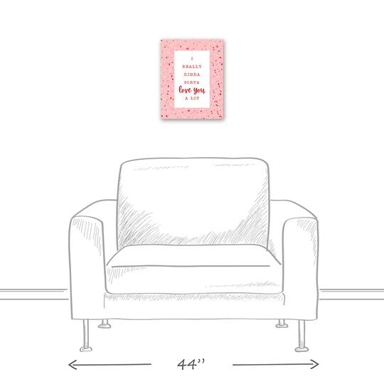 Really Love You Confetti Canvas Wall Art